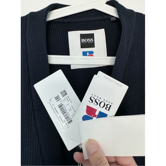 HUGO BOSS Russell Athletic Cotton Knitted Cardigan | NWT | Medium - Picture 7 of 9